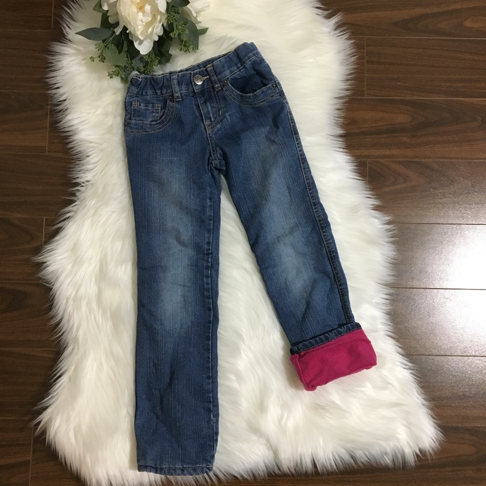 DENIM JEANS FLEECE LINED with ADJUSTABLE  Waist